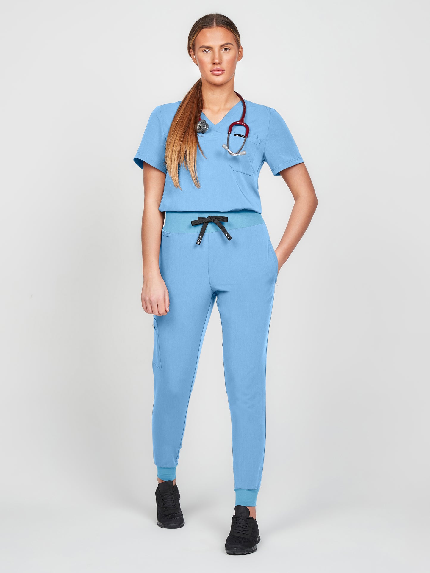 Women's Scrub Joggers - Sky Blue