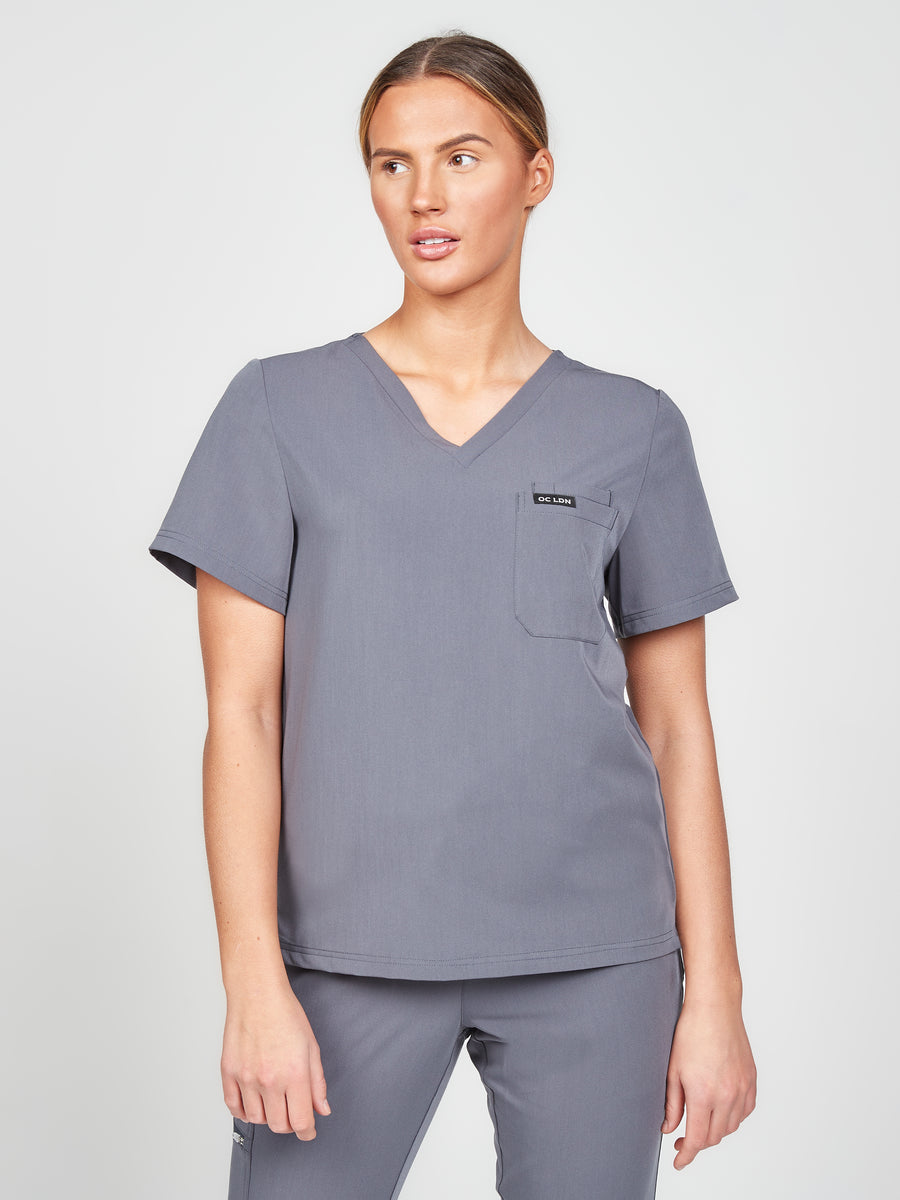 Women's Classic Scrub Top - Space Grey