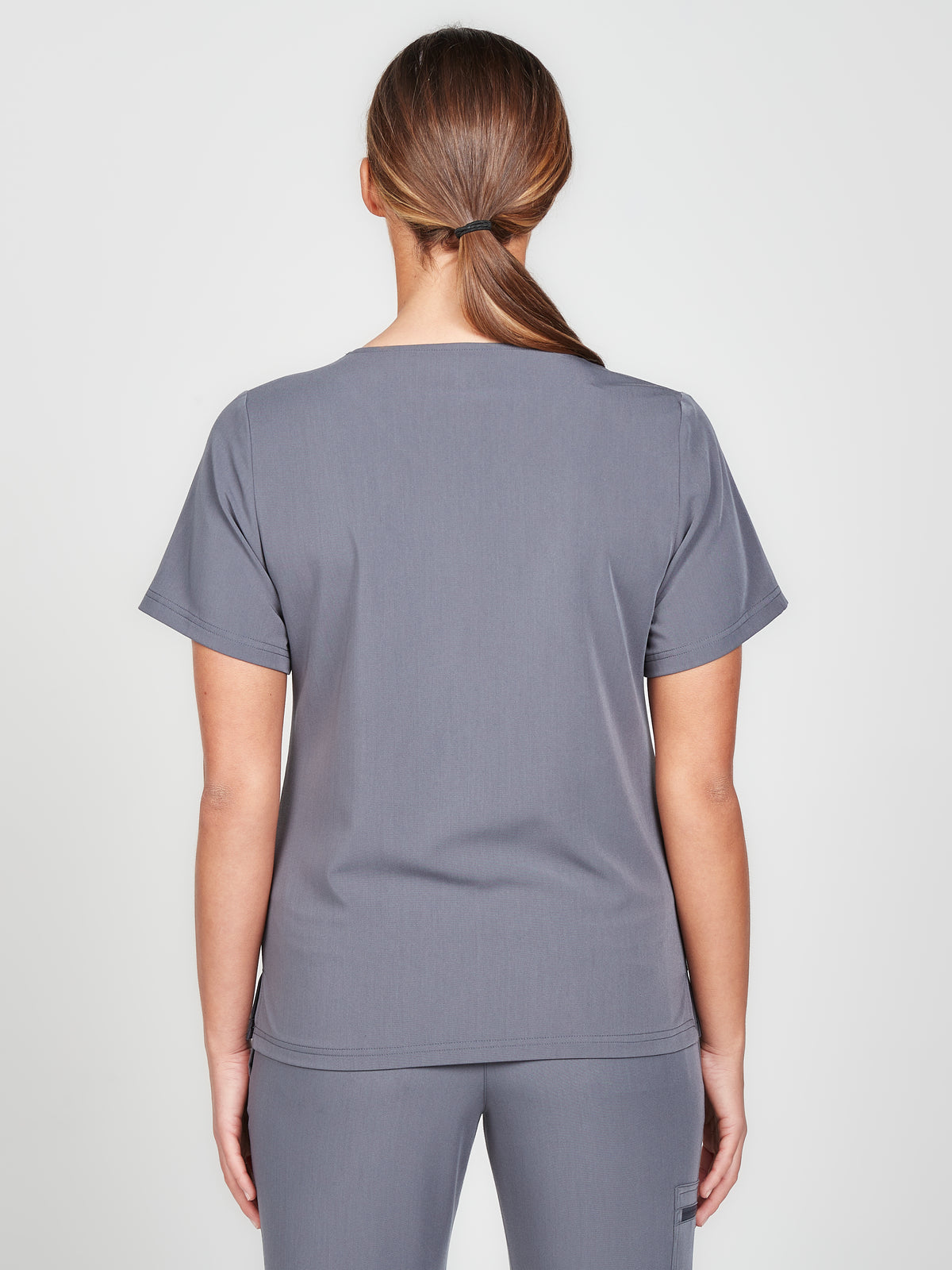 Women's Classic Scrub Top - Space Grey, Women's Classic Scrub Top - Space Grey