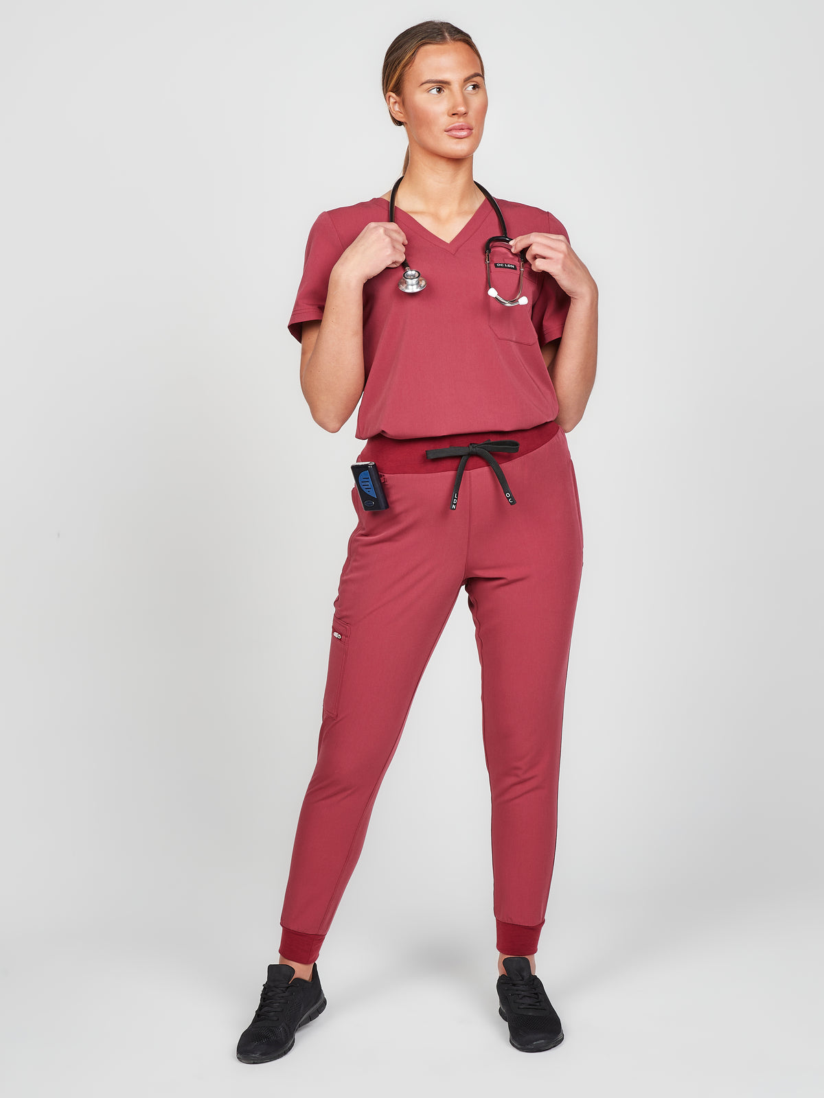 Women's Scrub Joggers - Cherry Red, Women's Scrub Joggers - Cherry Red