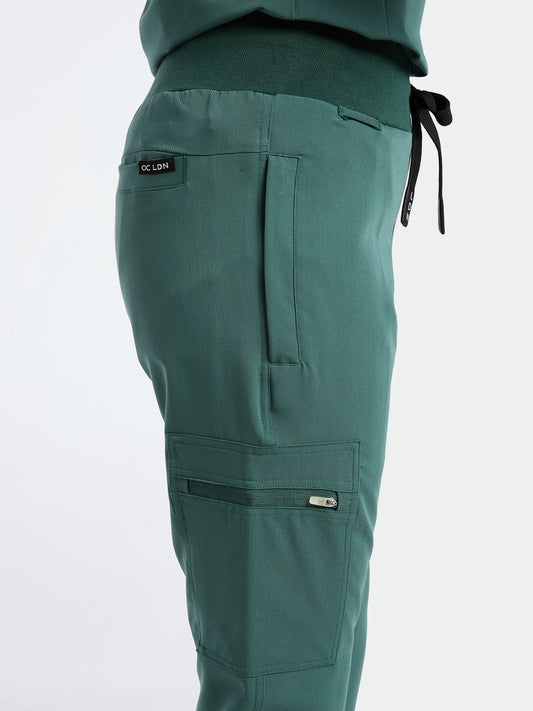 Women's Veneris Scrub Trousers - Forest Green