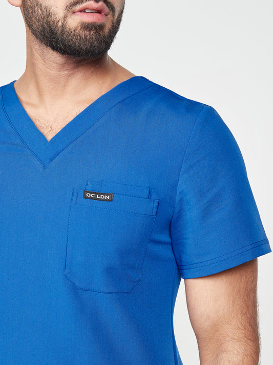 Men's Saturni Scrub Top - Royal Blue