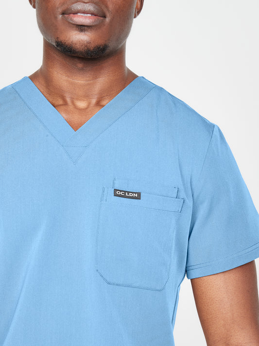 Men's Scrub Top - Sky Blue