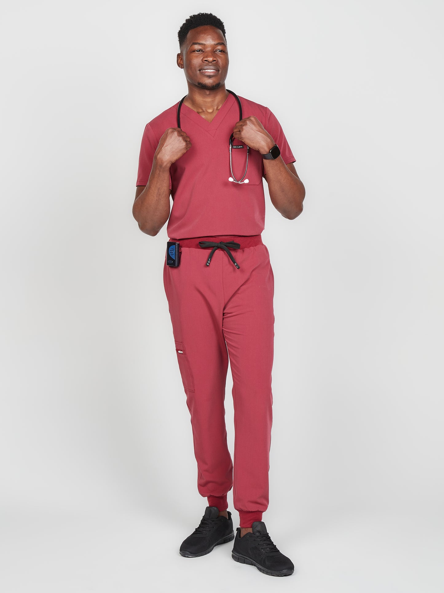 Men's Martis Scrub Joggers - Cherry Red