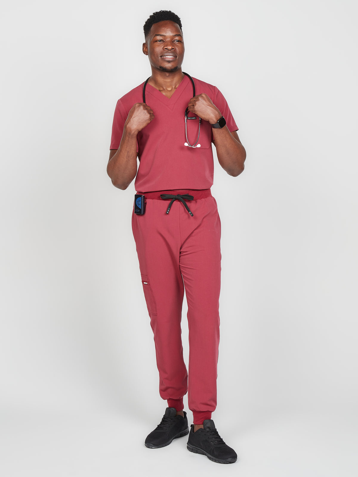 Men's Scrub Joggers - Cherry Red, Men's Scrub Joggers - Cherry Red