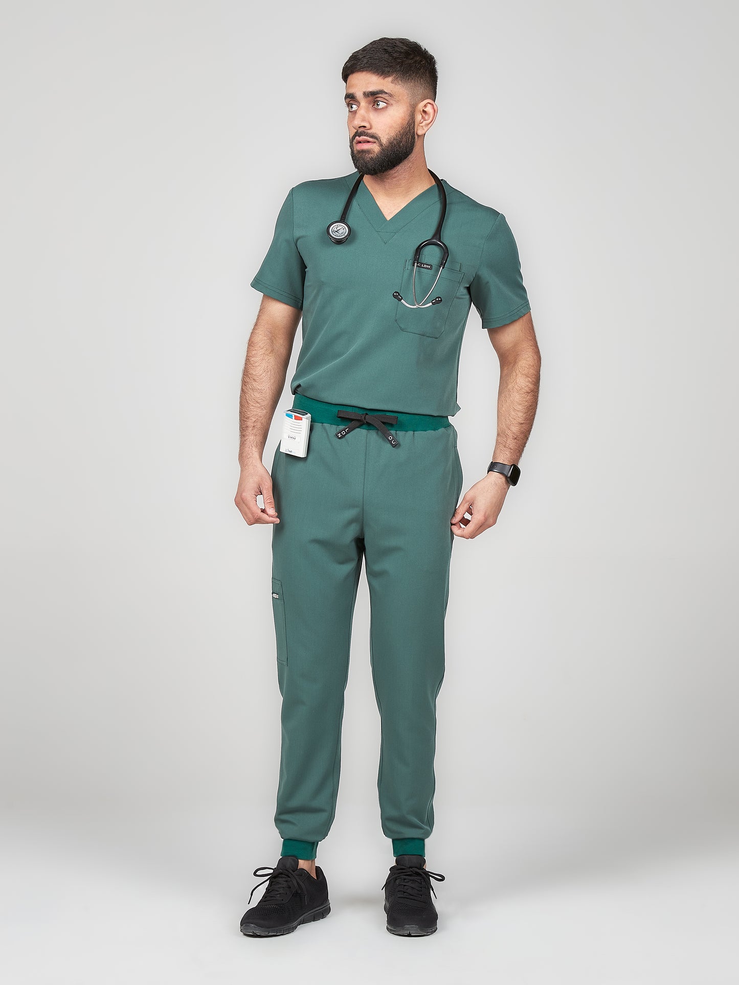 Men's Veneris Scrub Top - Forest Green