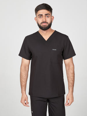Men's Classic Scrub Top - Midnight Black