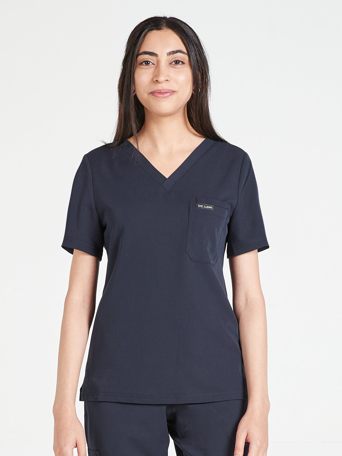 Women's Classic Scrub Top - Navy Blue, Women's Classic Scrub Top - Navy Blue