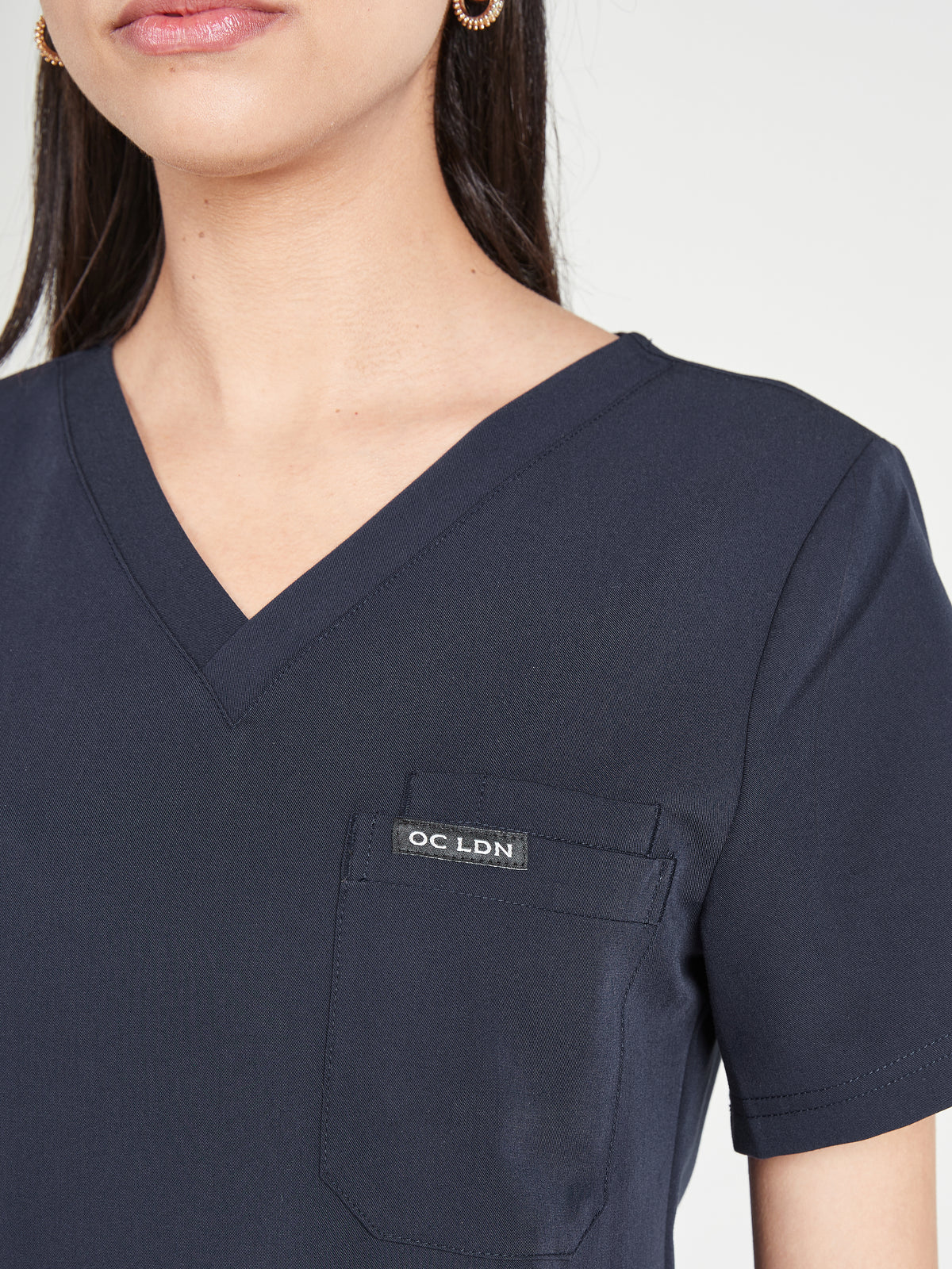 Women's Classic Scrub Top - Navy Blue, Women's Classic Scrub Top - Navy Blue