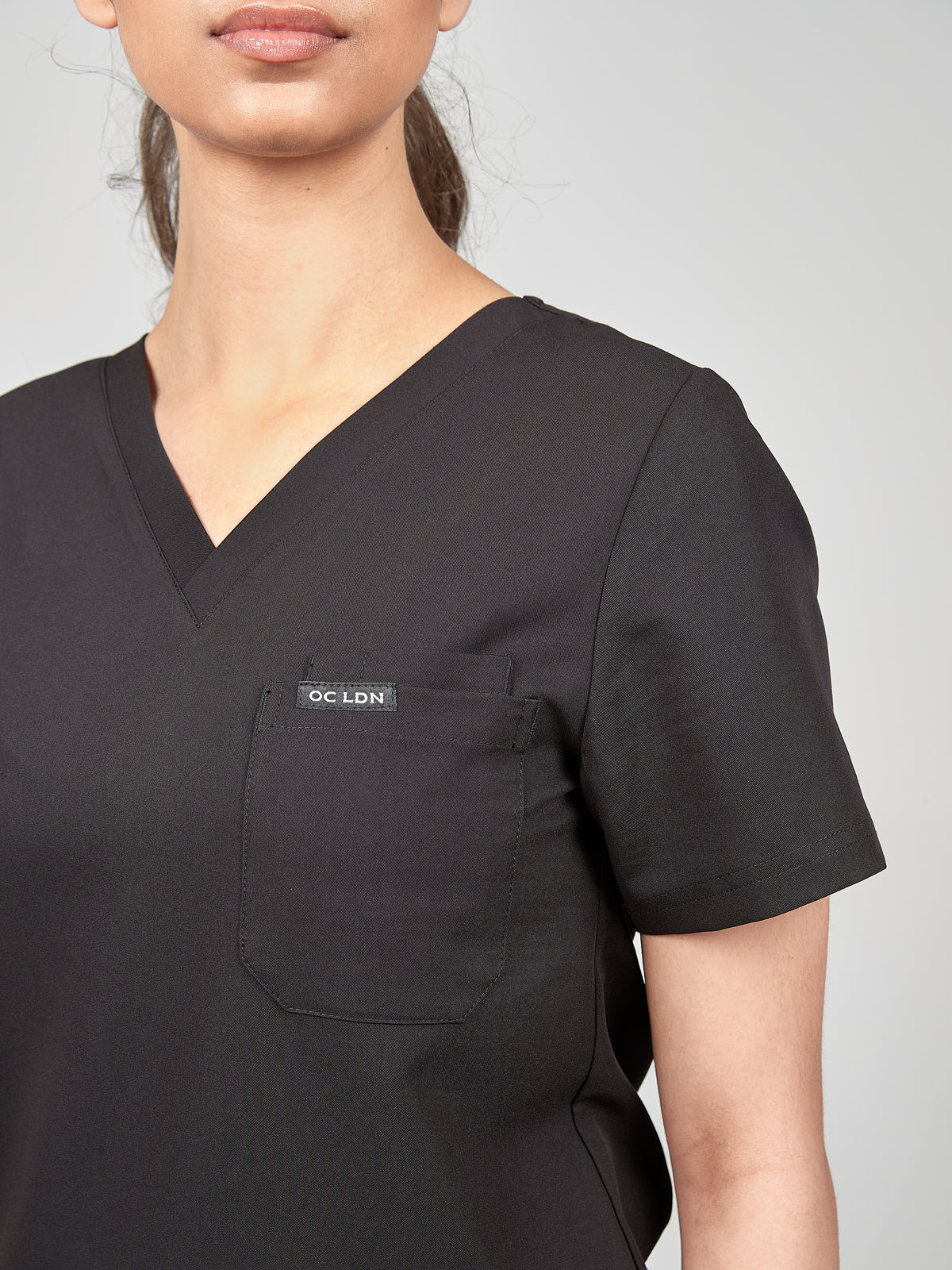 Women's Classic Scrub Top - Midnight Black, Women's Classic Scrub Top - Midnight Black
