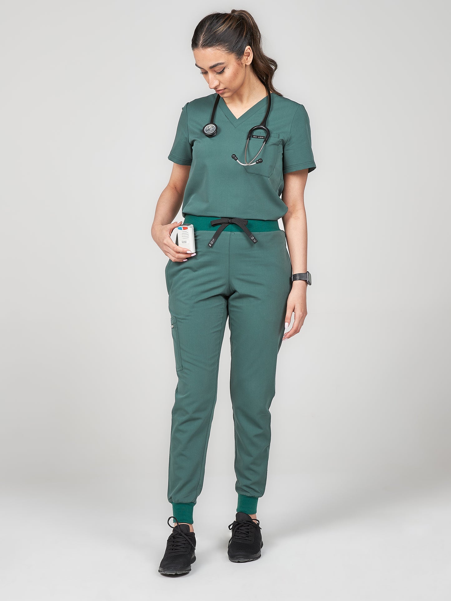 Women's Veneris Scrub Top - Forest Green