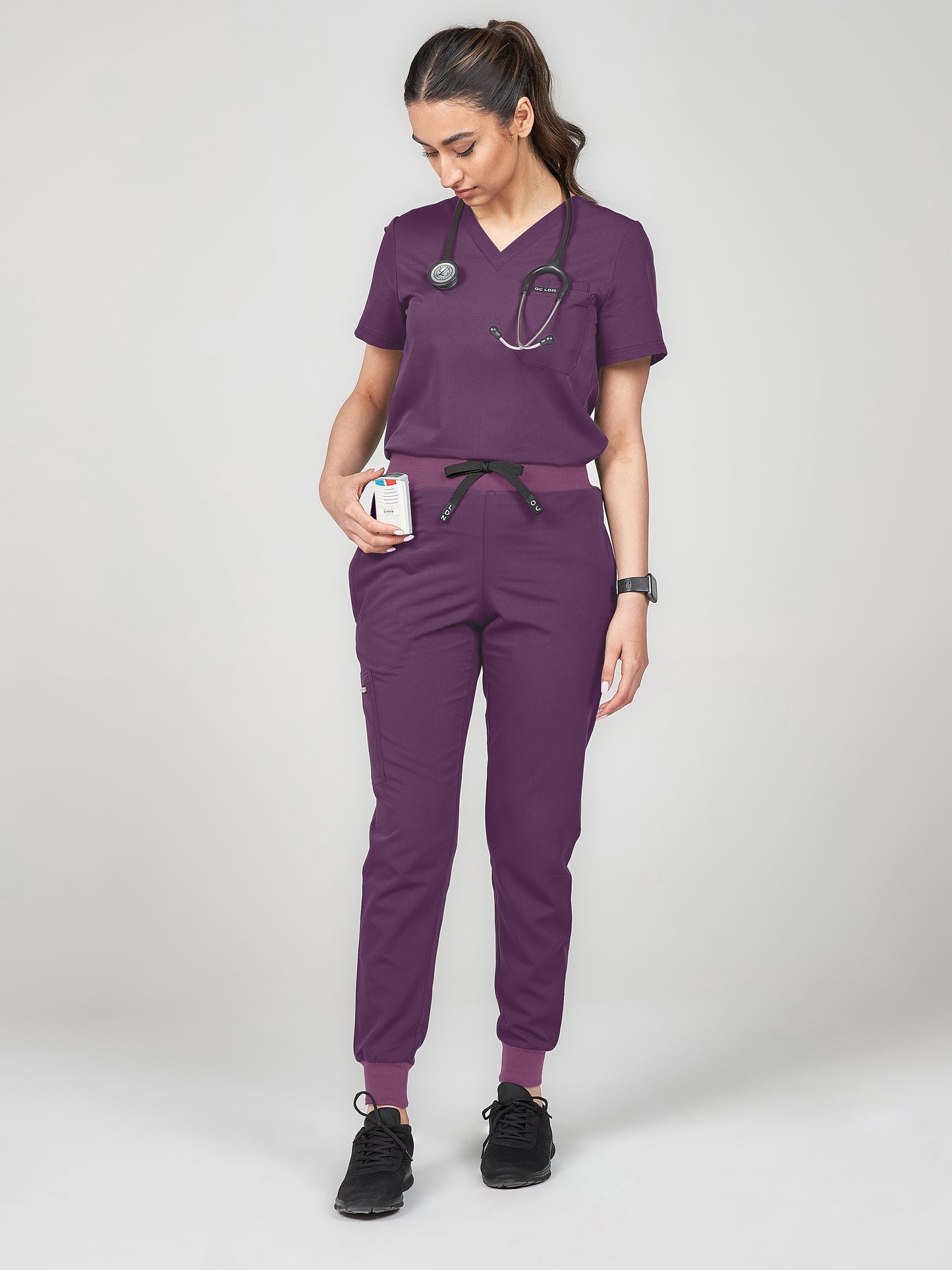 Women's Scrub Top - Wild Plum
