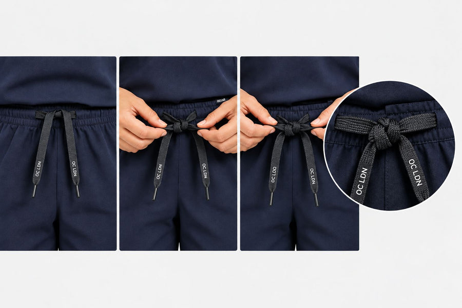 Double-knot the drawstring