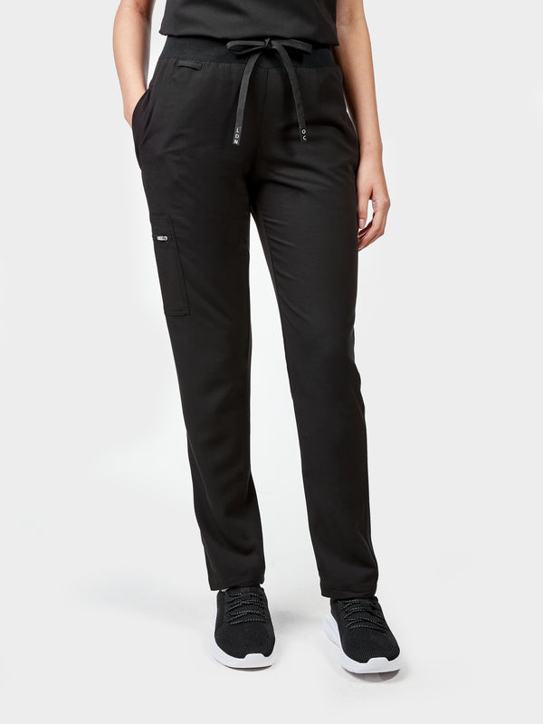 Women's Solis Midnight Black scrub trousers