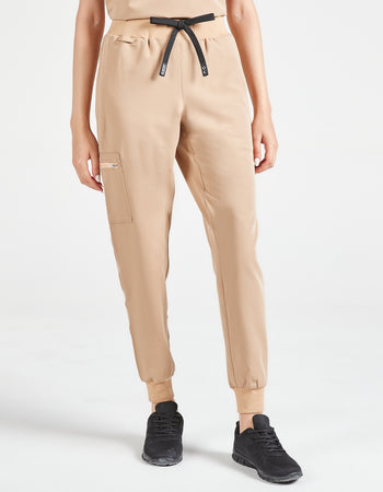 Women's Luna Scrub Joggers - Coffee Cream