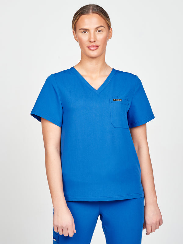 Women's Saturni scrub top royal blue