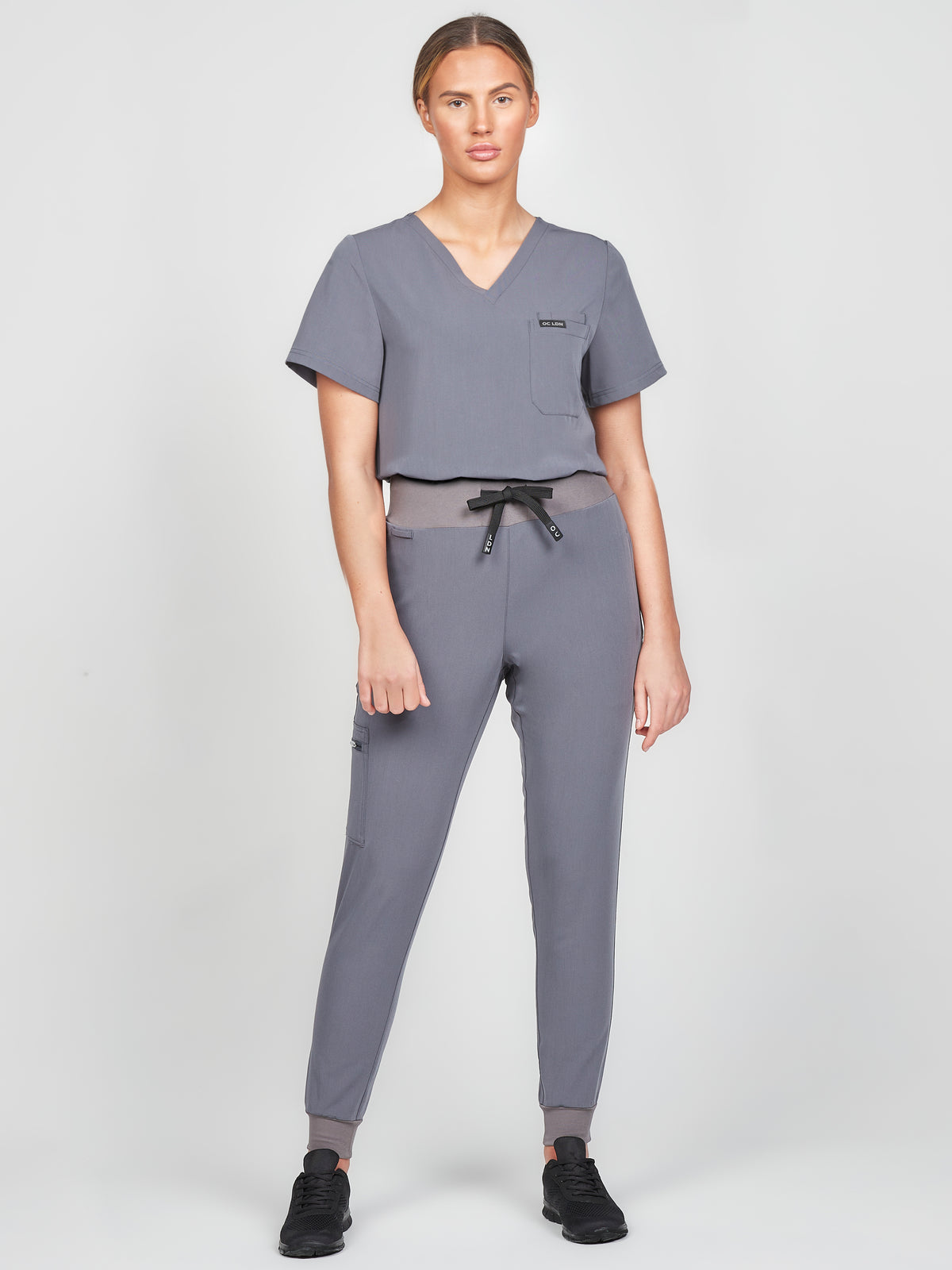 Women's Classic Scrub Top - Space Grey, Women's Classic Scrub Top - Space Grey