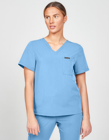 Women's Scrub Top - Sky Blue