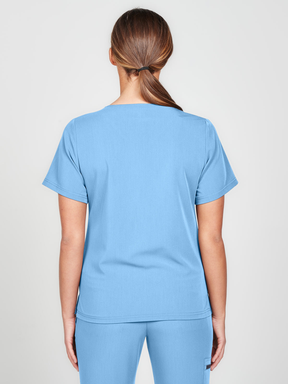 Women's Classic Scrub Top - Sky Blue, Women's Classic Scrub Top - Sky Blue