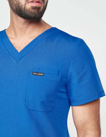 Men's Saturni Scrub Top - Royal Blue