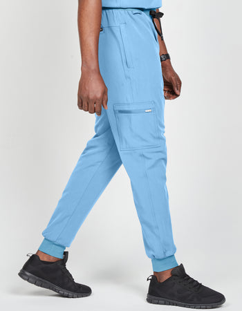Men's Scrub Joggers - Sky Blue
