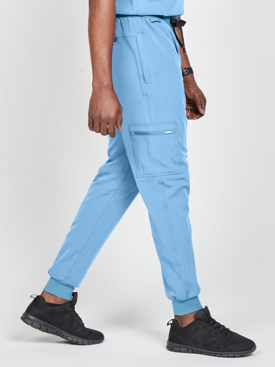 Men's Scrub Joggers - Sky Blue