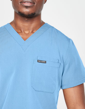 Men's Scrub Top - Sky Blue