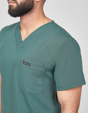 Men's Veneris Scrub Top - Forest Green