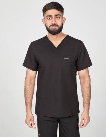 Men's Solis Scrub Top - Midnight Black
