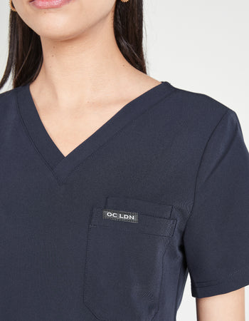 Women's Jovi Scrub Top - Navy Blue