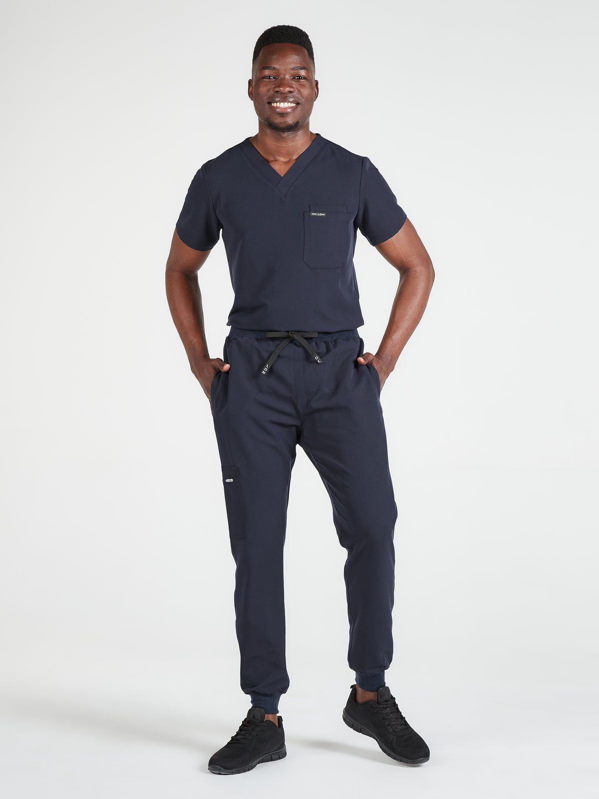 Men's Classic Scrub Top - Navy Blue, Men's Classic Scrub Top - Navy Blue