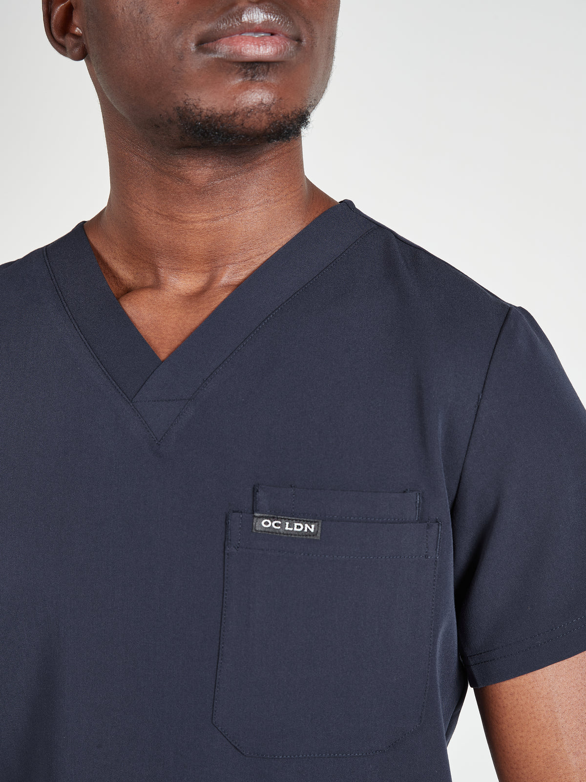 Men's Classic Scrub Top - Navy Blue, Men's Classic Scrub Top - Navy Blue