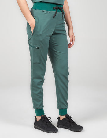 Women's Veneris Scrub Joggers - Forest Green