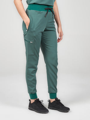 Women's Scrub Joggers - Forest Green