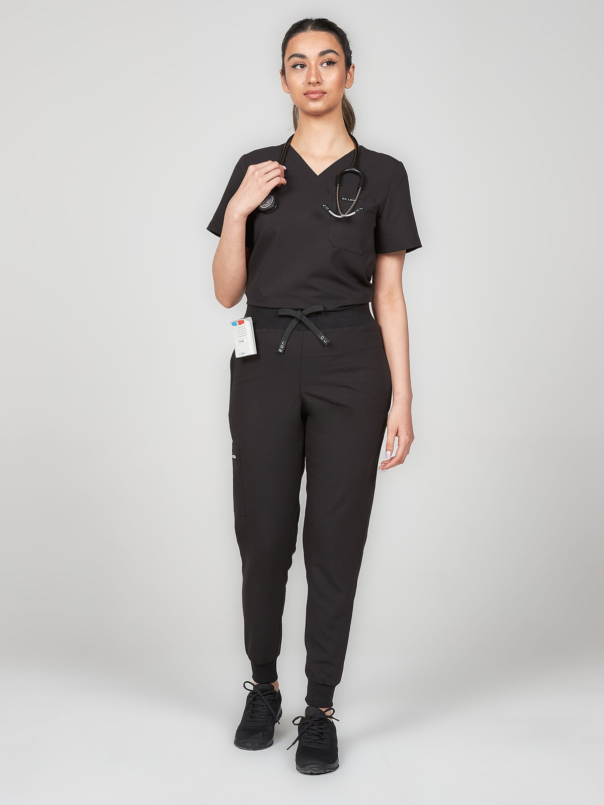 Women's Classic Scrub Top - Midnight Black, Women's Classic Scrub Top - Midnight Black