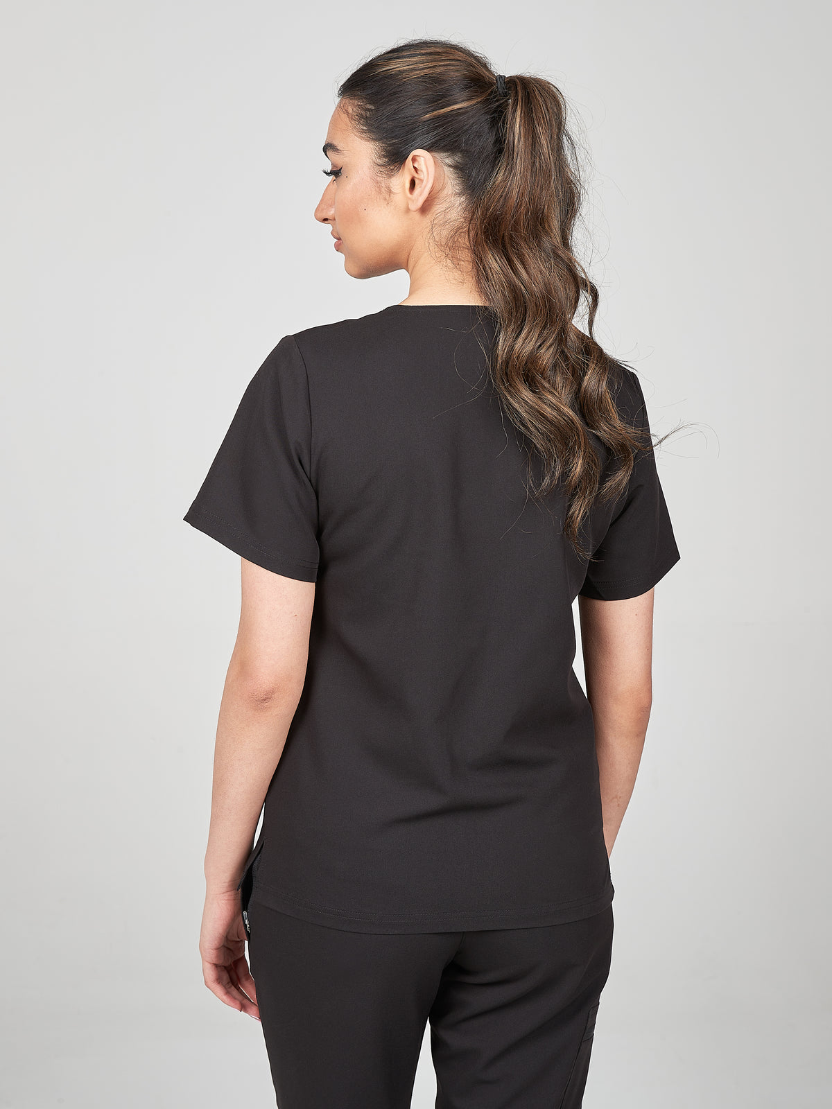 Women's Classic Scrub Top - Midnight Black, Women's Classic Scrub Top - Midnight Black