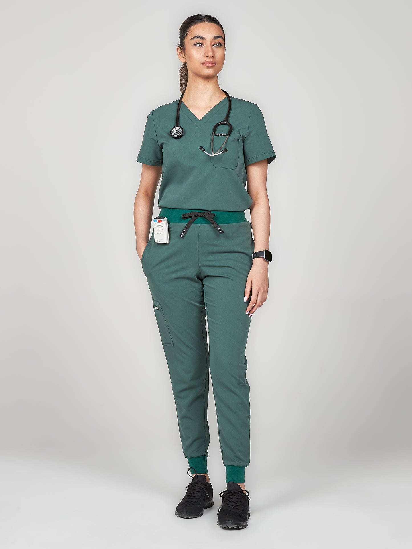 Women's Veneris Scrub Top - Forest Green