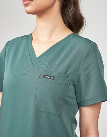 Women's Veneris Scrub Top - Forest Green