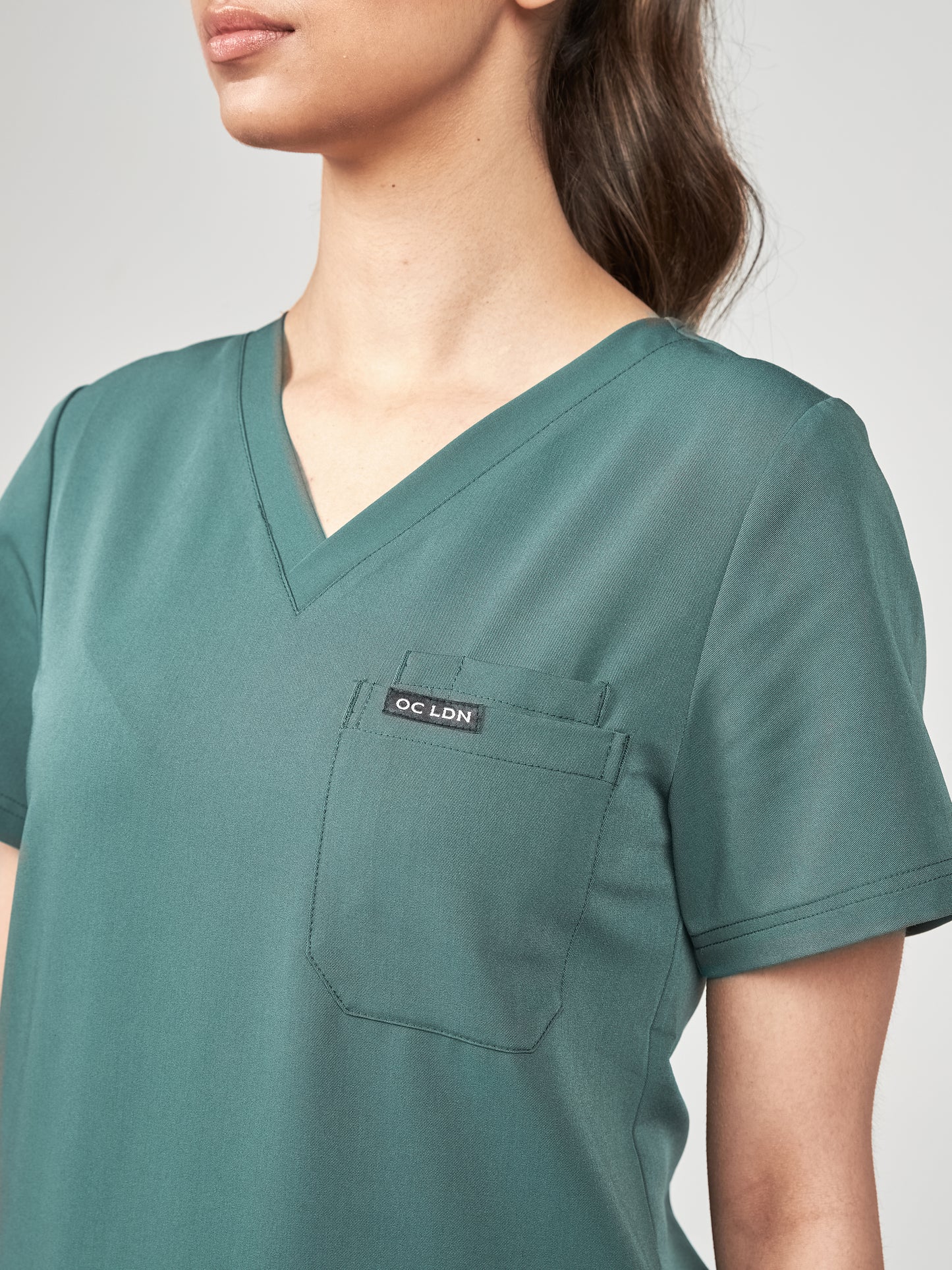 Women's Veneris Scrub Top - Forest Green
