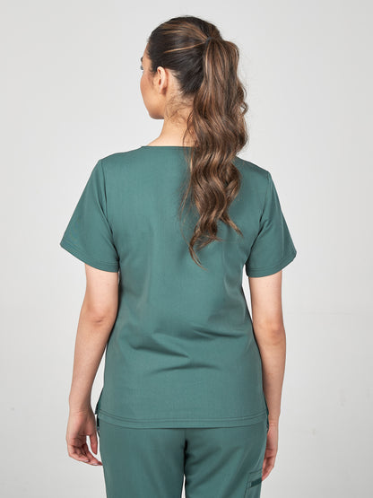 Women's Veneris Scrub Top - Forest Green