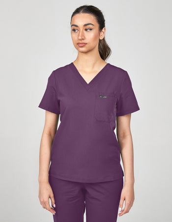 Women's Scrub Top - Wild Plum
