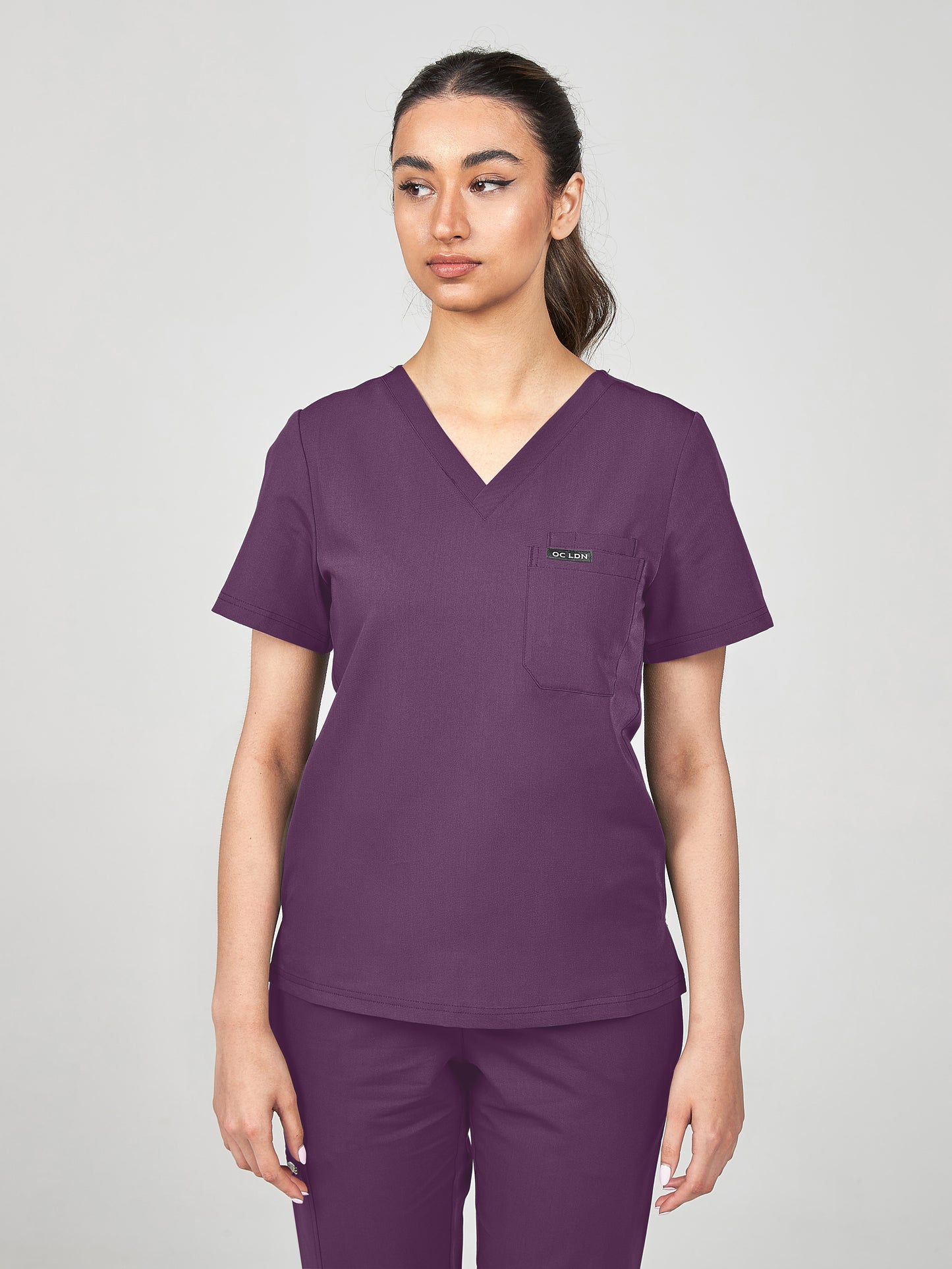 Women's Scrub Top - Wild Plum