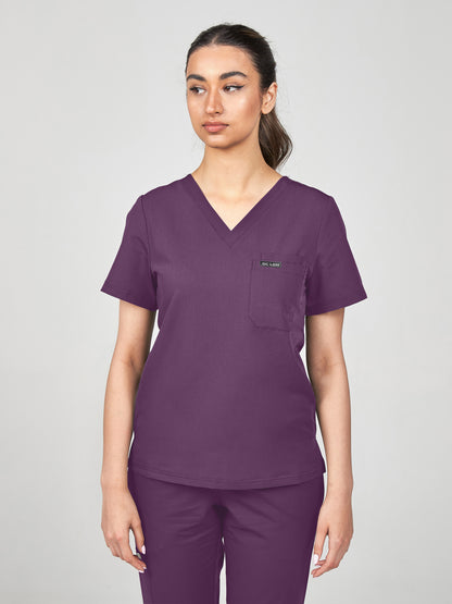 Women's Scrub Top - Wild Plum