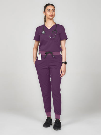 Women's Scrub Top - Wild Plum