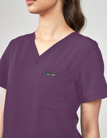 Women's Scrub Top - Wild Plum