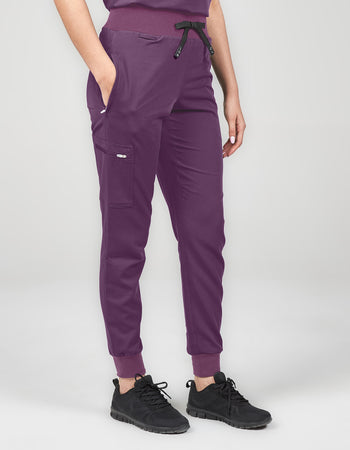Women's Scrub Joggers - Wild Plum